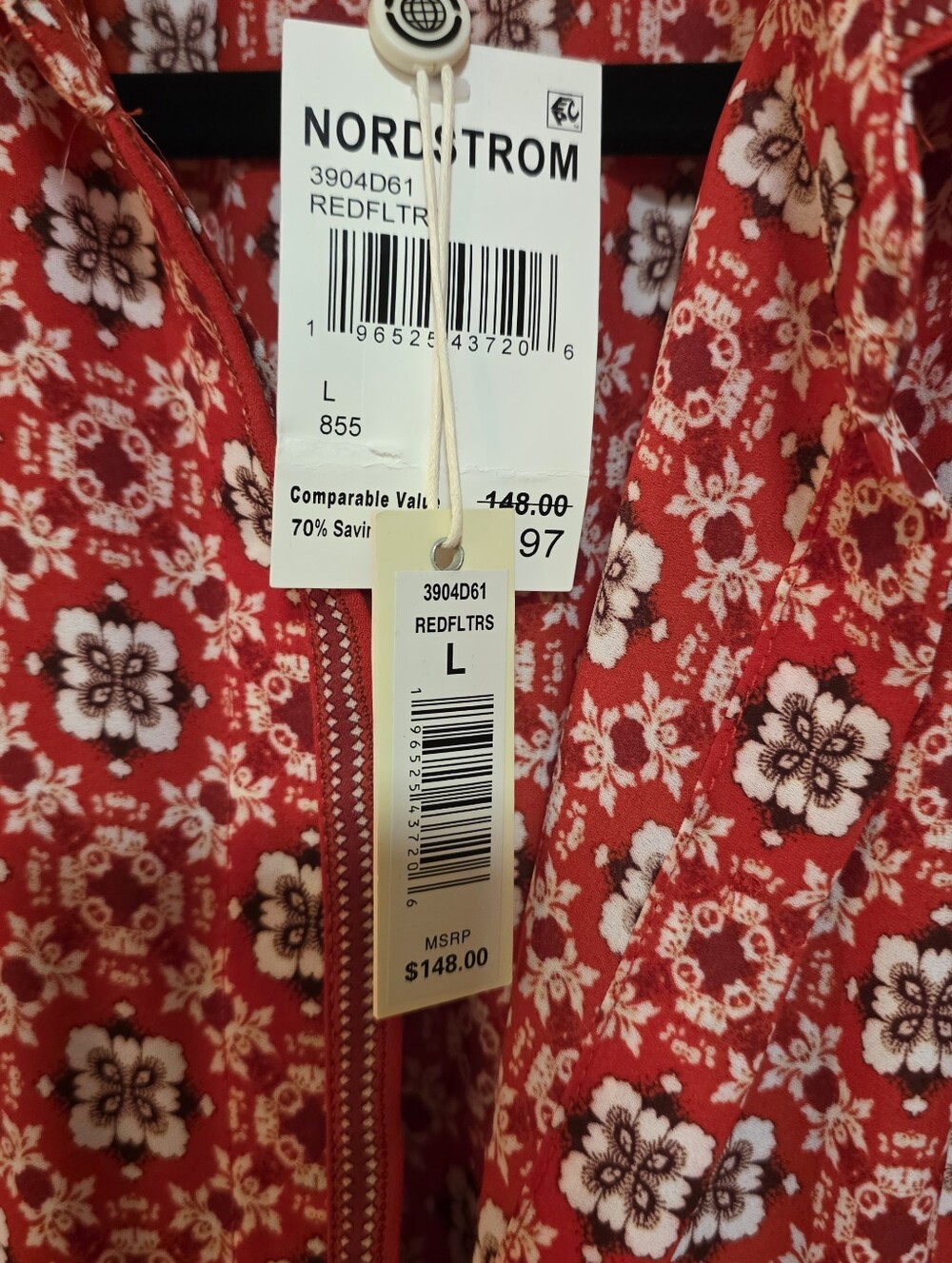 Max Studio Red Printed Collared Midi Dress - Picture 2 of 12